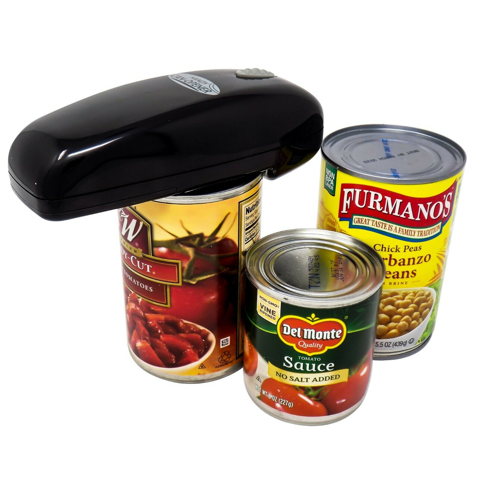 As Seen On Tv Black Handy Can Opener Automatic One Touch Electric Can Opener